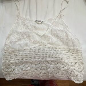 Love Riche White Crochet Lace Top